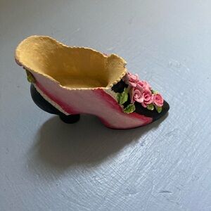 Miniature Collectable Chic Pink Floral Accented Mini Heels